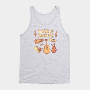 Cute Musical Instruments, Treble Makers Music Pun Tank Top